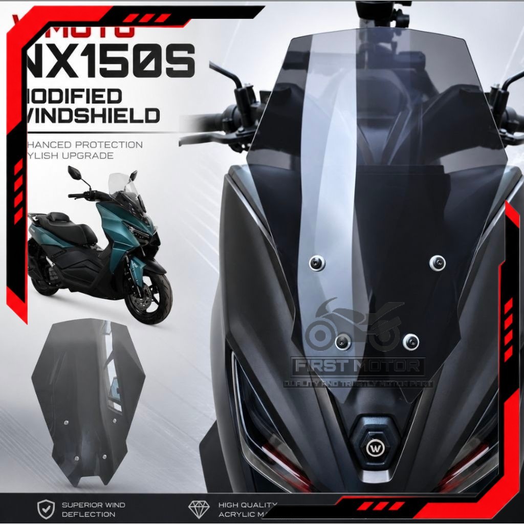 WINDSHIELD WMOTO NX150S NX 150S INCREASE HEIGHT WINDSHIELD อุปกรณ์เสริมอุปกรณ์เสริมการปรับเปลี่ยน