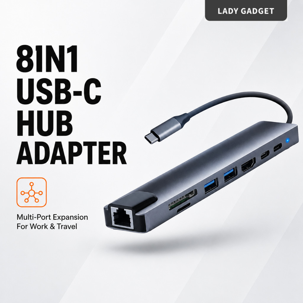 8-in-1 USB-C Hub 3.0 Slim Design Converter Multi-Port Docking Station Dongle 4K HDMI USB สําหรับคอมพ