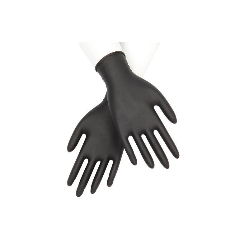 MICROTEX ถุงมือยางไนไตร ขนาด 6 มิล XL สีดำ