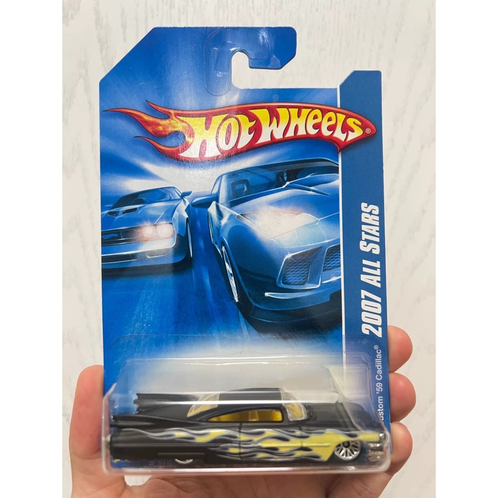 [现货]风出轮火老卡ที่กําหนดเอง59 Cadillac,Kmart定色黑,2007 Hot Wheels All Stars Custom 59 Cadillac Kmart Exclus