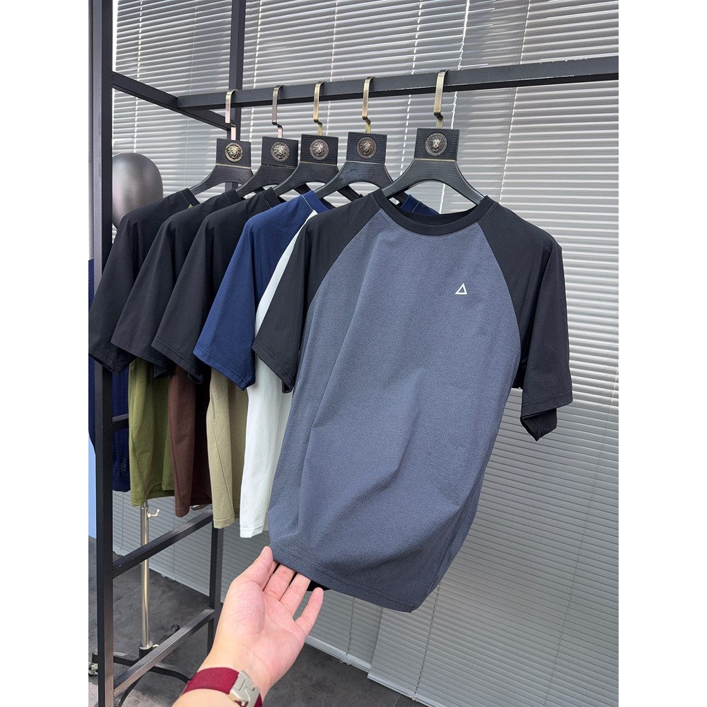 Svip ~ Outdoor Mountain Series + อินเทรนด์ Contrast Stitching ฤดูร้อนรอบคอสบาย Breathable หลวมสบายๆแ
