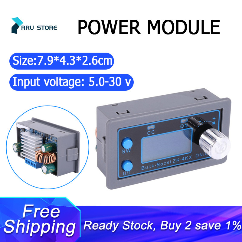 ZK-4KX CNC DC Buck Boost Converter CC CV 0.5-30V 4A โมดูลปรับควบคุมแหล่งจ่ายไฟสําหรับแบตเตอรี่ชาร์จพ