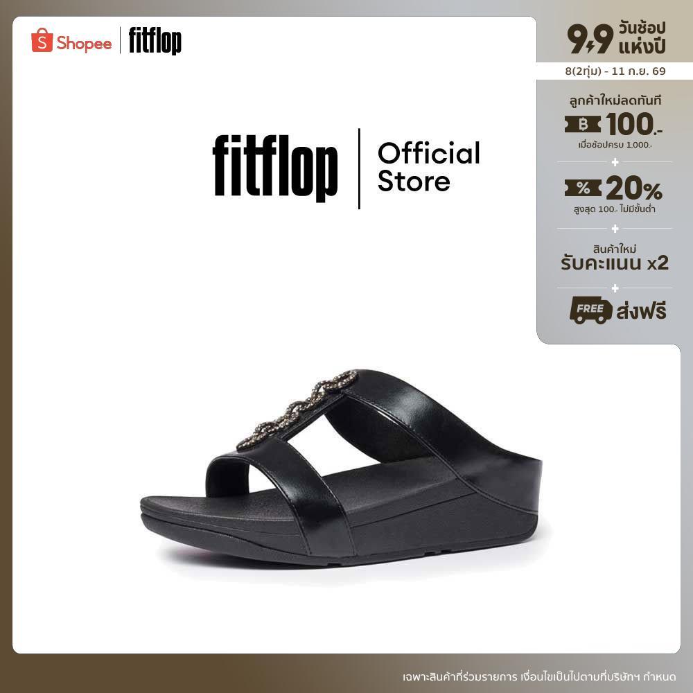 FITFLOP COMM-FINO SPARKLE SLIDES รองเท้าแตะผู้หญิง รุ่น CH1-090 สี ALL BLACK