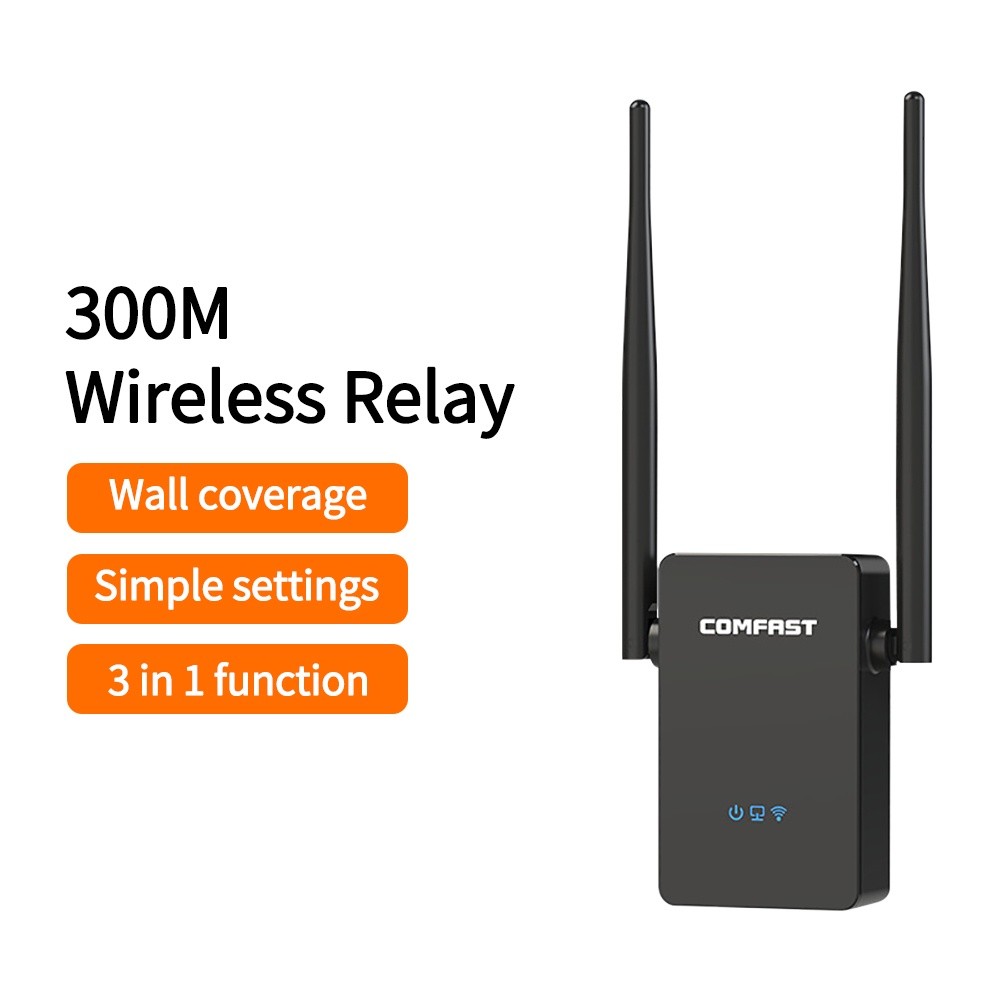 COMFAST 302S Wireless Repeater เครื่องขยายสัญญาณ WiFi ไร้สาย Roouting รีเลย์สัญญาณ Extender 802.11b/