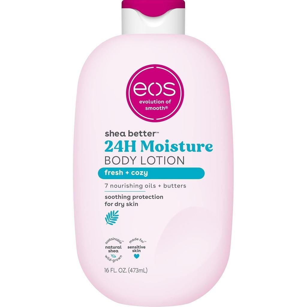 Eos Natural Shea Better Body Lotion สดชื่น & Cozy 16 ออนซ์ MCZK