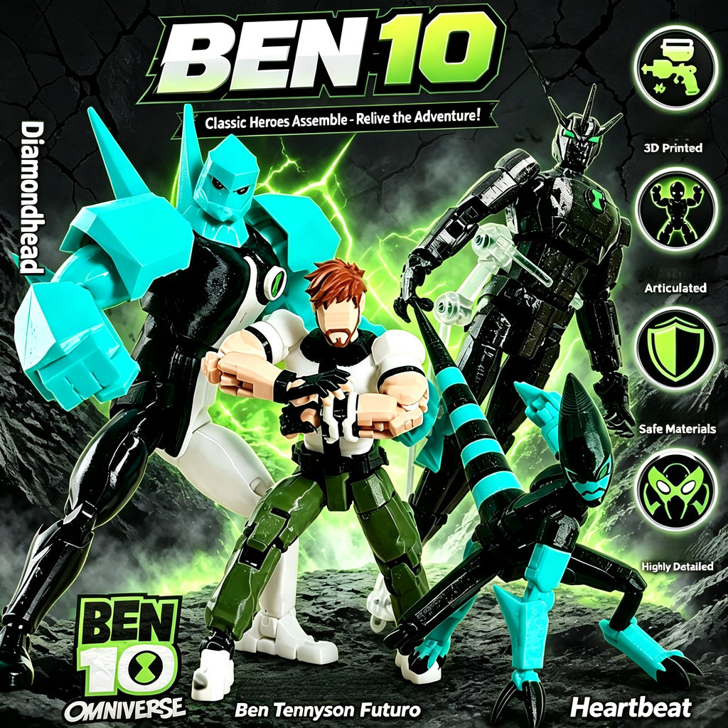 【พร้อมส่ง】ben 10 เบ็นเท็น dummy 13 action figure ben10 omnitrix ตุ๊กตา