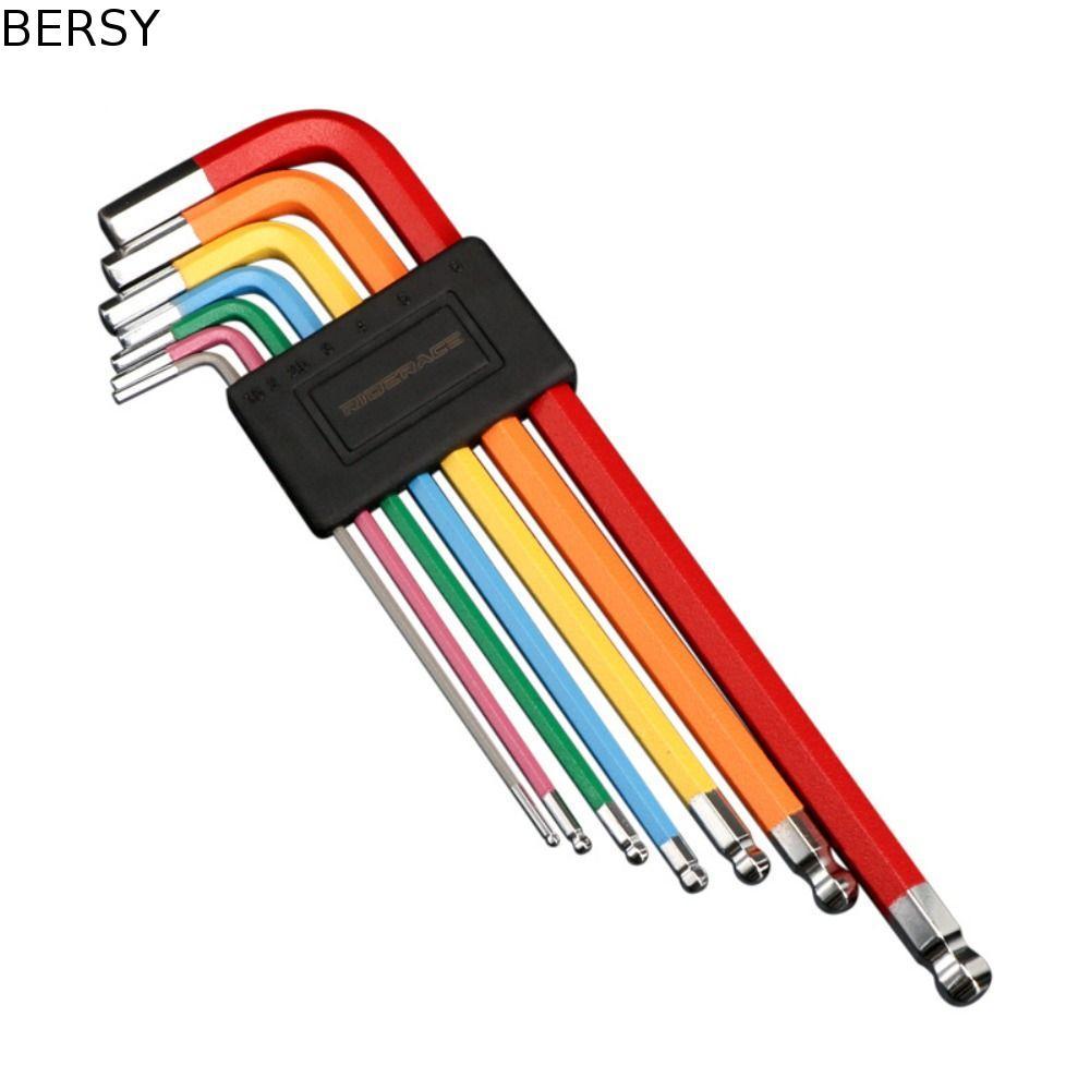BERSY Allen ชุดกุญแจ Mini ประแจแรงบิด Wera Torx ชุดแบนประแจเปิดชุด L ประแจยาวประแจหกเหลี่ยม Spanner 
