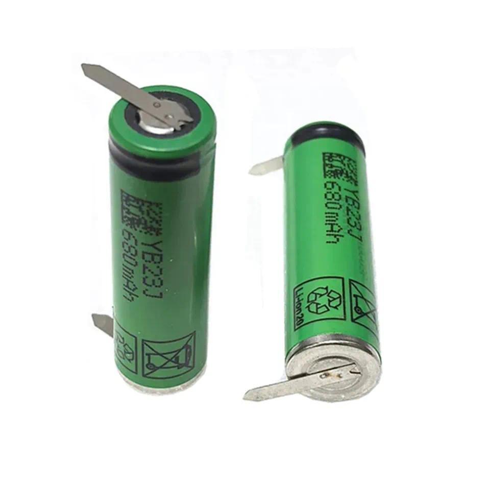 【QJ】US14500VR2 680mAh VR2 14500 Li-Ion 3.7V แบตเตอรี่เชื่อมสําหรับแปรงสีฟันไฟฟ้าเครื่องโกนหนวดผม Cli