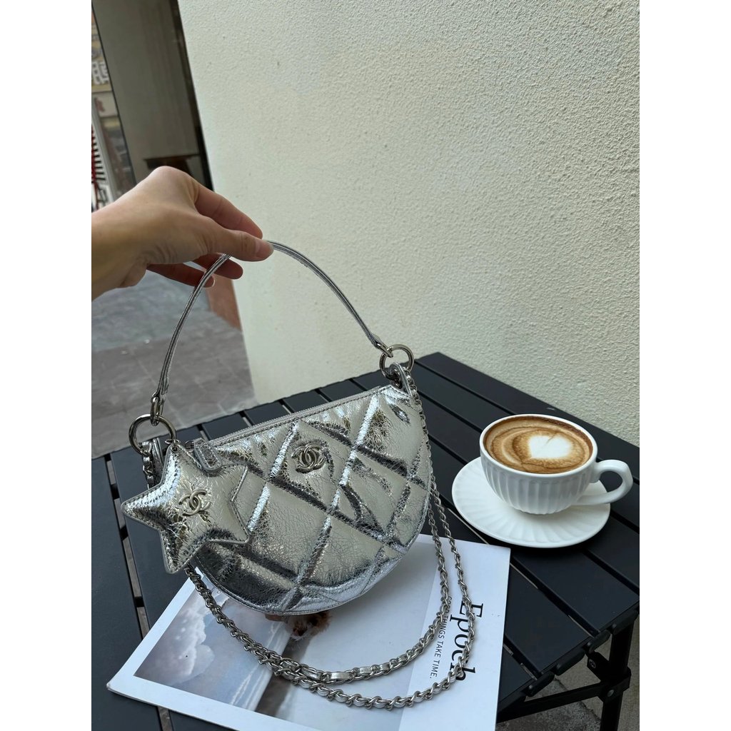 1: 1 Scale 丨 CHA ** 25N Star Crescent Bag Shoulder Armpit Bag Handbag