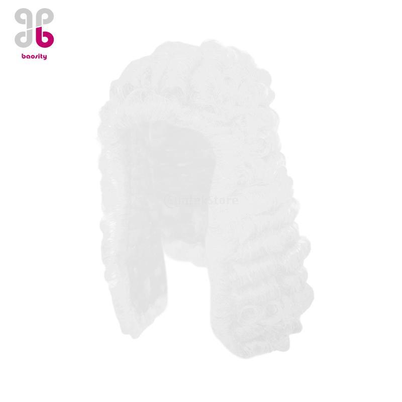 ความBaosity Barrister Hairpiece Long Judge Hairpiece Curly ทนความร้อนสําหรับ Performers,