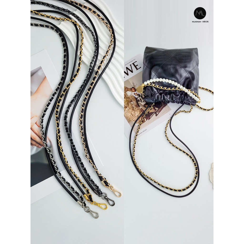 เหมาะสําหรับ chanel chanel 22mini กระเป๋าถุงขยะสายคล้องไหล่เปลี่ยนโซ่คู่ใต้วงแขน Messenger กระเป๋าสา