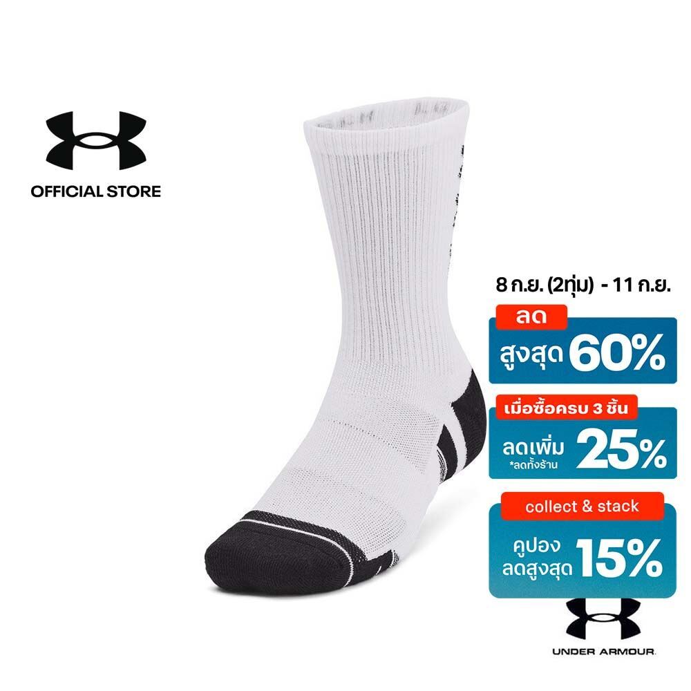 Under Armour ถุงเท้า UA Performance Tech ยูนิเซ็กส์ แพ็ก 3 คู่