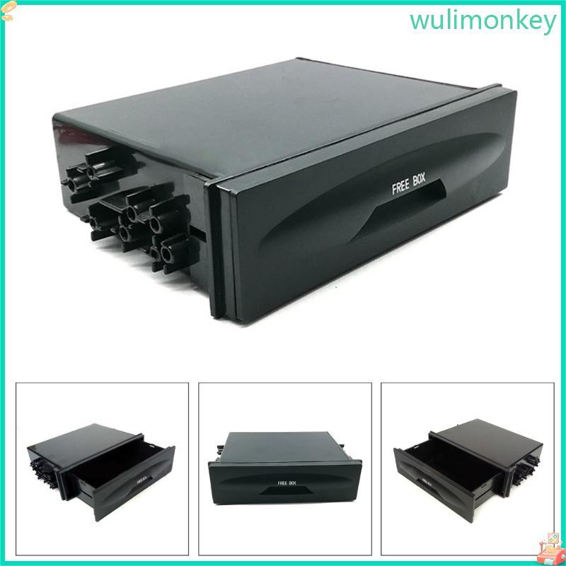 WU Pocket Dash Kit สีดําสําหรับติดตั้งจากเดี่ยว Universal Car Single 1 Din Dash วิทยุติดตั้งชุดกระเป