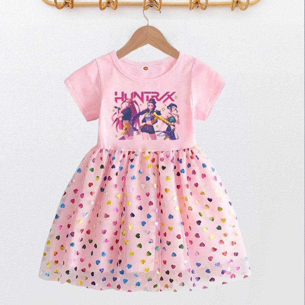 Kids Rumi Mira Zoey kpop Huntrix ชุดเด็กผู้หญิงฤดูร้อน