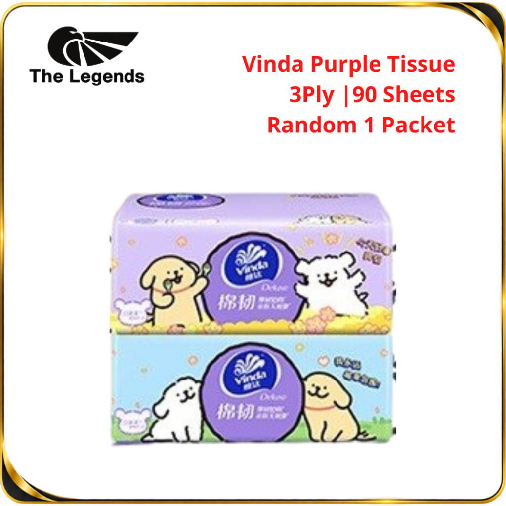 กระดาษทิชชู่ Vinda Deluxe ฿𝟭𝟮 𝗦𝗢𝗙𝗧 ทิชชู่เช็ดหน้า Facial Tissue 3 Ply TLG