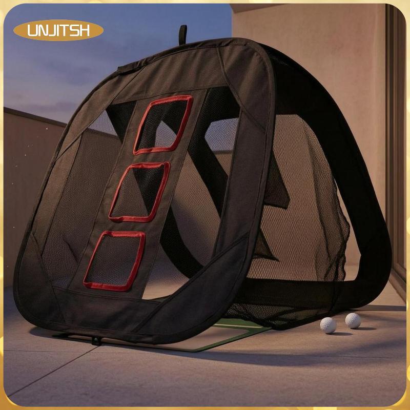 [unjitsh] Spring-up-up Golf Practice Net Folding Golf Chipping Net Sports Gear Long-Lasting Indoor O