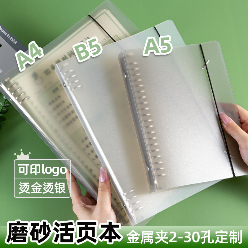 A4 Loose-leaf 30-hole Large-capacity PP Frosted Transparent Folder 26-hole B5 Loose-leaf Refill Shel