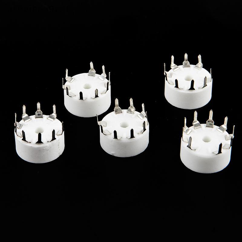 5 ชิ้นเซรามิค 9pin B9A PCB Mount Tube Socket 12AX7 12AT7 Hifi Audio Vintage AMP