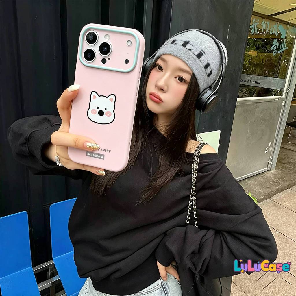 สำหรับ Redmi 13C 14C 9A 10A 13X 12 A3 A1 A2 A5 Note 14 11 11S 9 10 10s เคสโทรศัพท์น่ารักมาก เรียบง่าย ลายสุนัขขาว