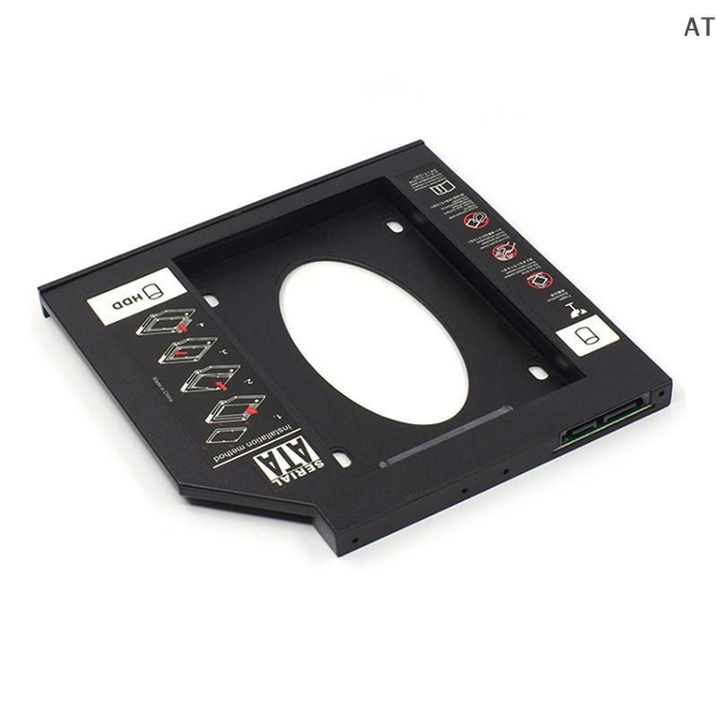 [AT] พลาสติก 9.0 มม.9.5 มม.12.7 มม.HDD Caddy SATA 3.0 ฮาร์ดดิสก์ไดรฟ์ SSD กล่องสําหรับแล็ปท็อป CD-RO