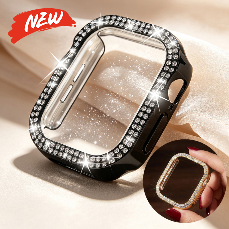 เคสเพชรสองแถวสําหรับ Apple watch Apple Watch Series 12/11/10 42mm 46mm