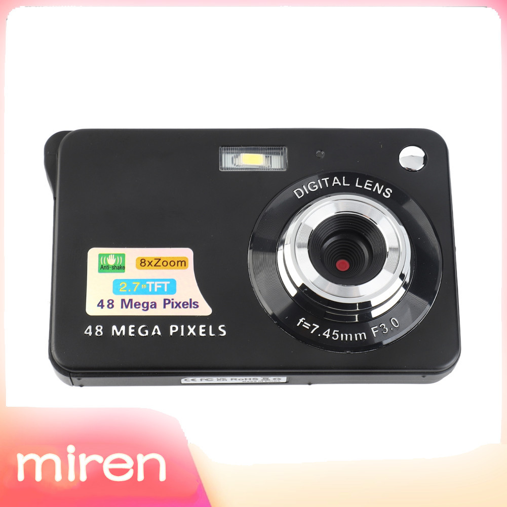 Miren-th Miren-th แบบพกพา 1080P กล้องดิจิตอลกล้องวิดีโอ 48MP Anti Shake 8X ซูม 2.88 นิ้วหน้าจอ LCD F