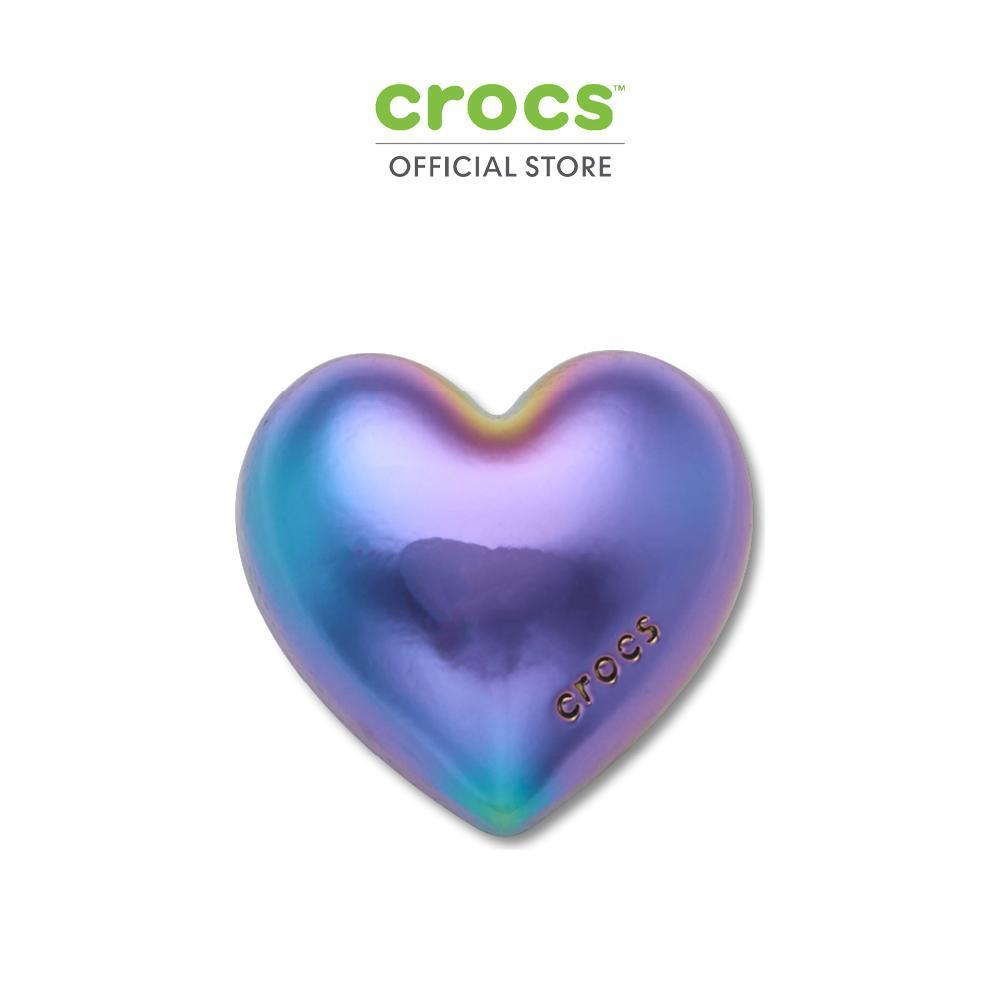 CROCS ตัวติดรองเท้า JIBBITZ™ IRIDESCENT BUBBLE HEART รุ่น 10017482 - MULTICOLOR