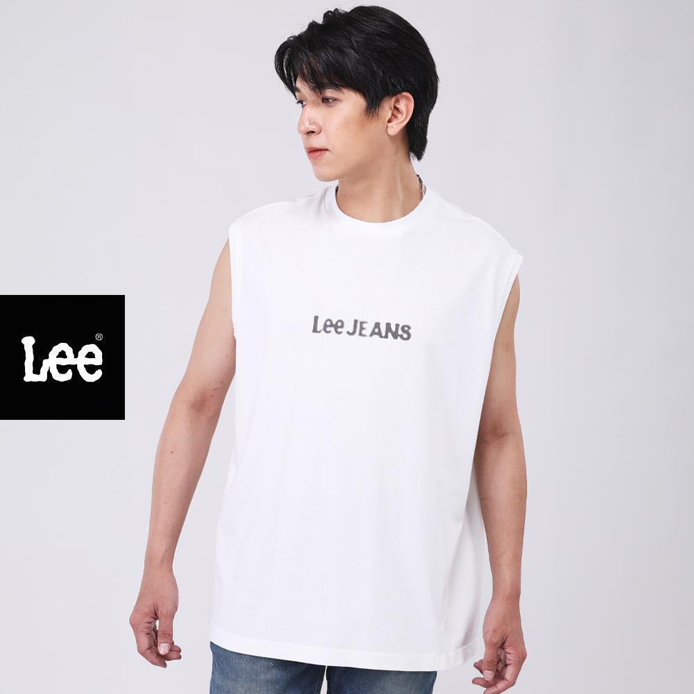 LEE เสื้อยืดแขนกุดผู้ชาย รุ่น LE S326MTANN01 สีขาว