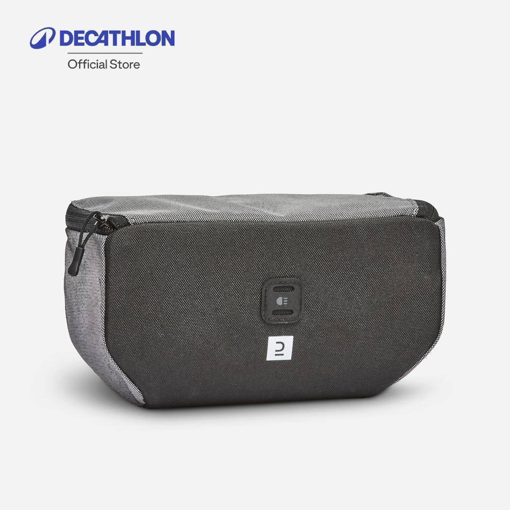 Decathlon Kids' Front Bike Bag กระเป๋าหน้าจักรยานสำหรับเด็ก - Black/Grey