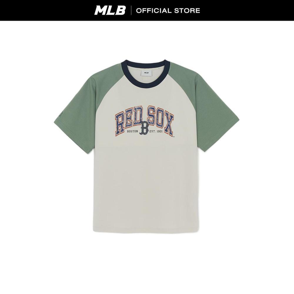 MLB เสื้อยืด ยูนิเซ็กซ์ Vintage Color Block T-Shirts รุ่น 3ATSV0663 43SAL สีแซนด์ (สีเบจอ่อน)