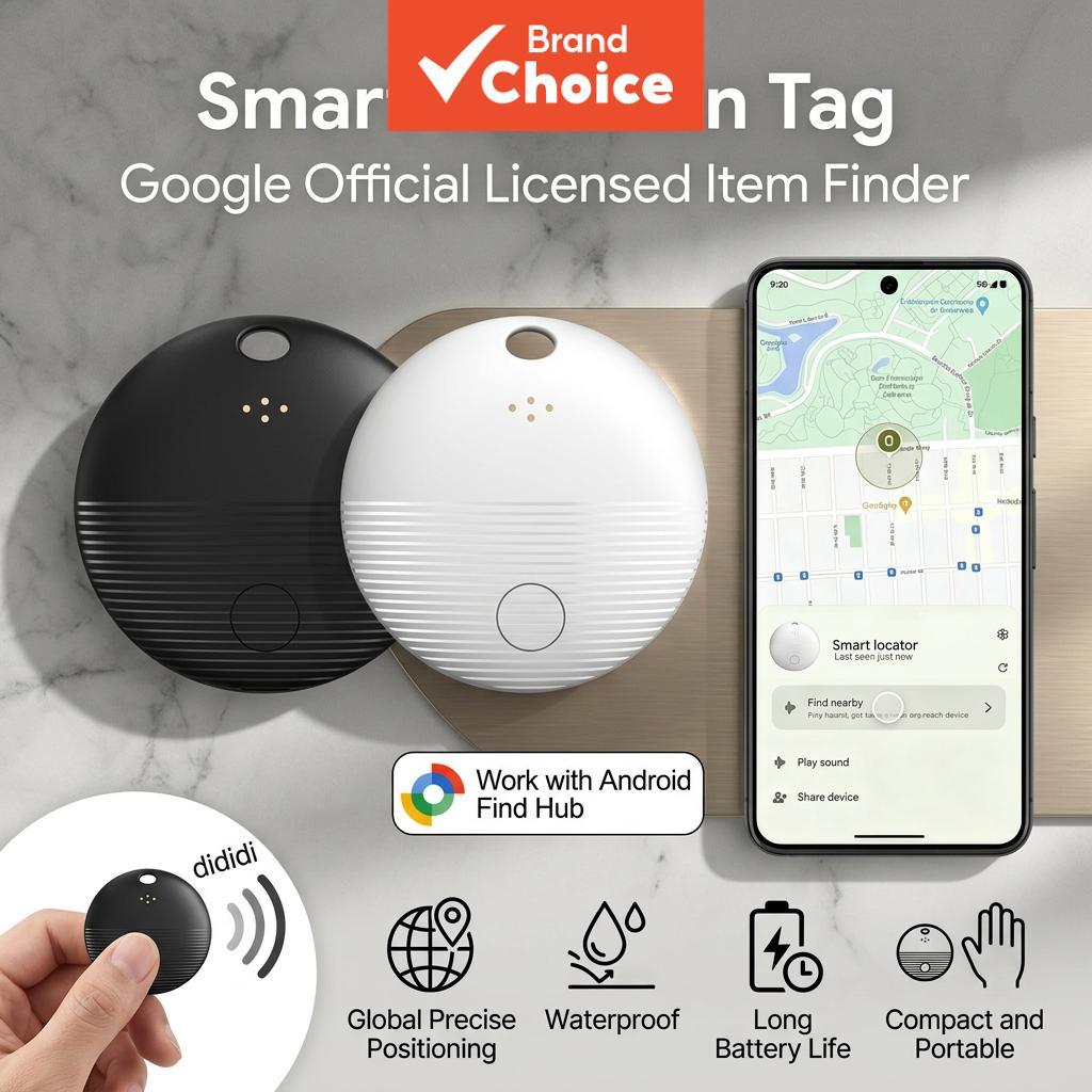 สมาร์ทแท็กติดตาม GPS กันน้ํากันหาย รองรับ Google Find My Device ตัวค้นหาคีย์ ตัวระบุตําแหน่งสิ่งของ สําหรับกุญแจ กระเป๋าเดินทาง กระเป๋าสตางค์