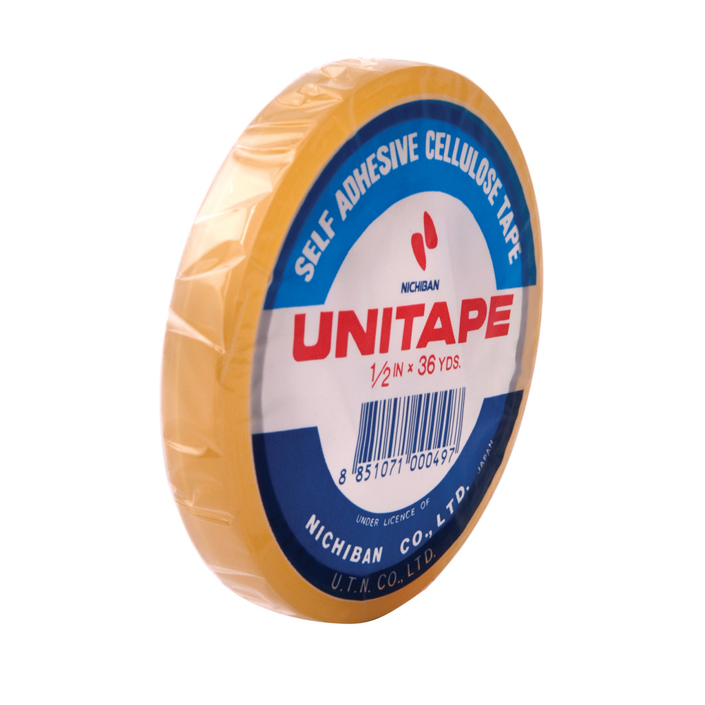 UNITAPE เทปใส แกน 3 นิ้ว สีใส ขนาด 1/2 นิ้ว x 36 หลา (12 ม้วน/แพ็ค)