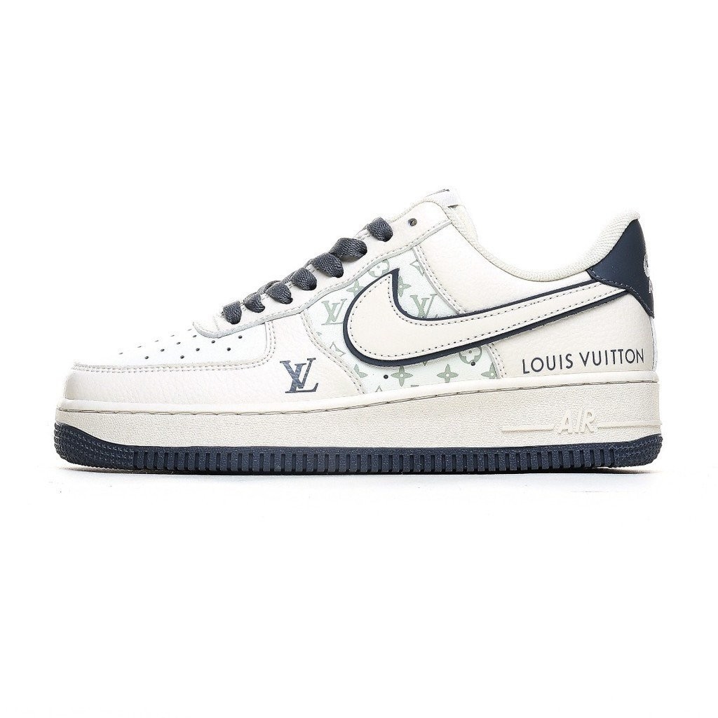 Preferion Ready Stock NK _ Air _ Force 1 07 Low {Beige Printing} รองเท้าผ้าใบ Low-Top รองเท้าลําลอง 