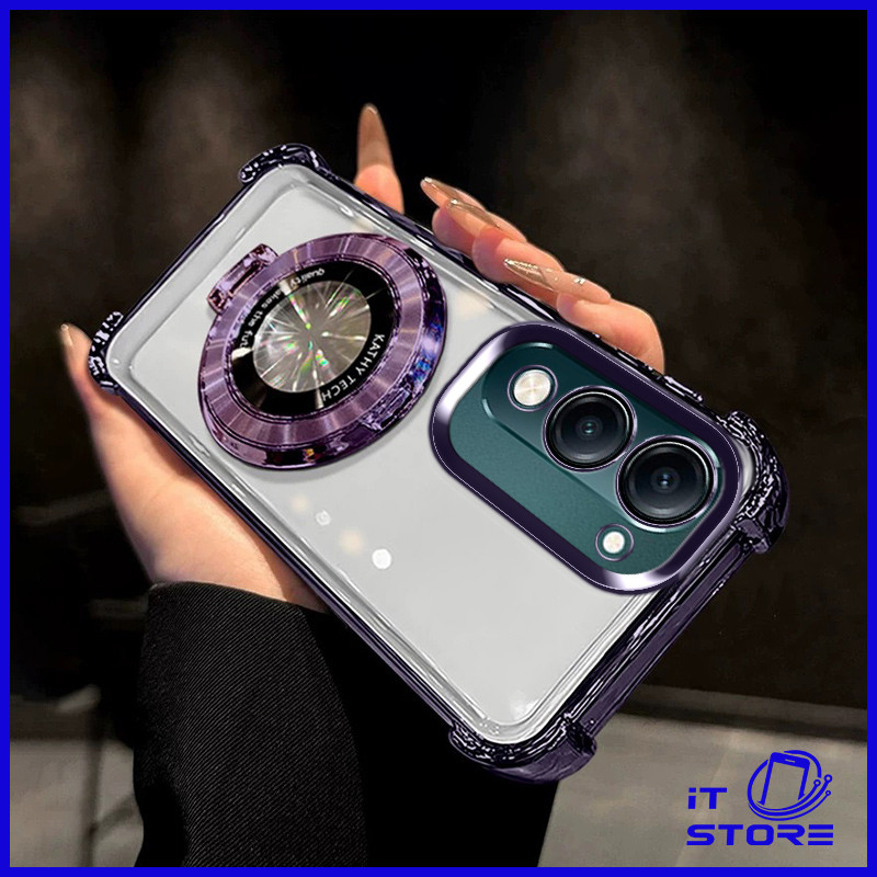 เคส Vivo Y04 Y29S 5G Y29T 5G เคสนิ่มพร้อมขาตั้งแบบพับได้