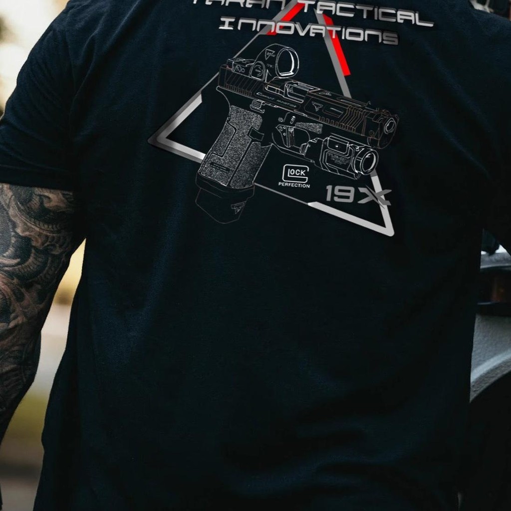 เสื้อยืดลายกราฟิก Glock G19 ทำจากผ้าฝ้ายแท้ คอกลม แขนสั้น สำหรับทุกเพศ