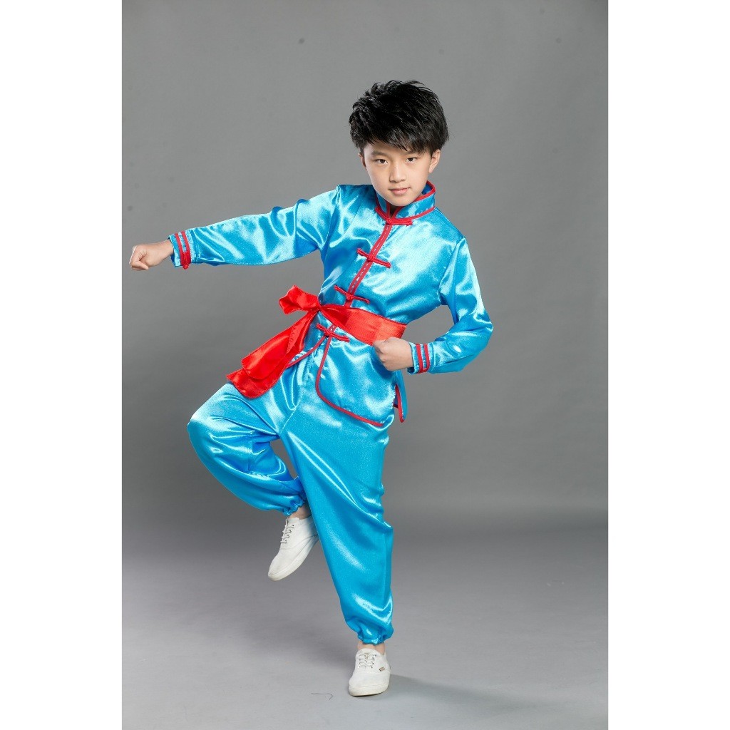 LiLi เด็กแผนจีนกังฟูสูทสำหรับเด็ก (มี 4 สี เหลือง/แดง/ขาว/ฟ้า)  รุ่น MM035 - รูปที่ 5