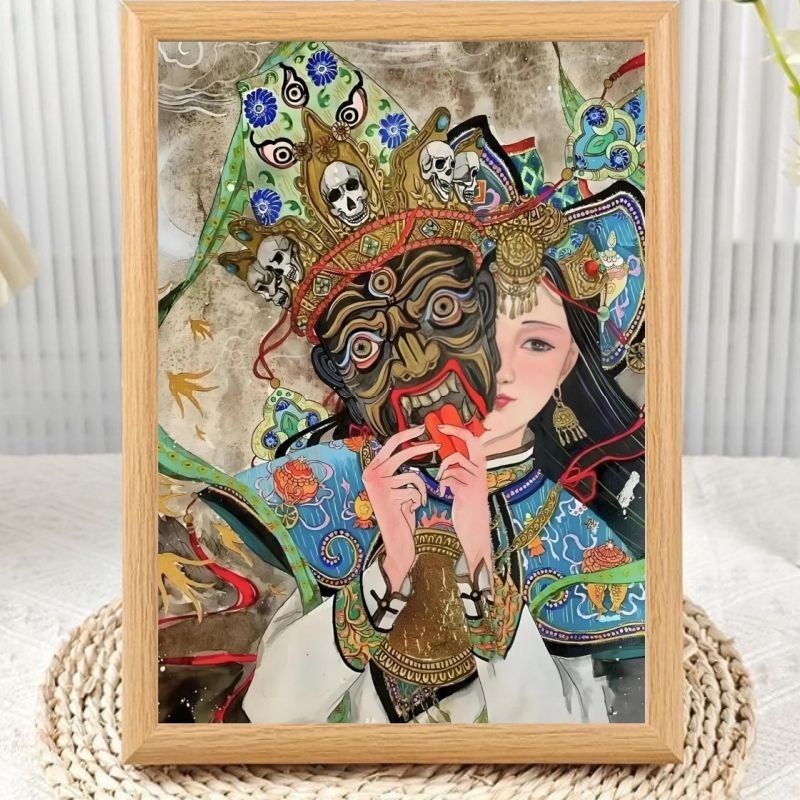 Zakiram Portrait Xizang Donka เทพธิดาแห่งความมั่งคั่ง สําหรับศาลา