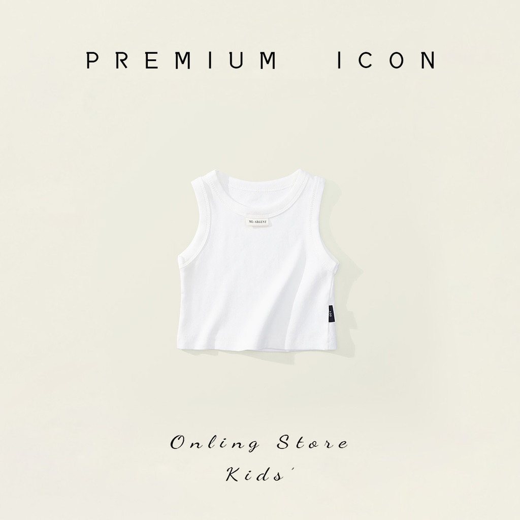 Olivia Kids💕พร้อมส่ง💕เสื้อกั๊กแขนกุดสำหรับสาว ๆ เสื้อยืดคอกลม เวอร์ชั่นเกาหลีถักด้านบน - รูปที่ 6