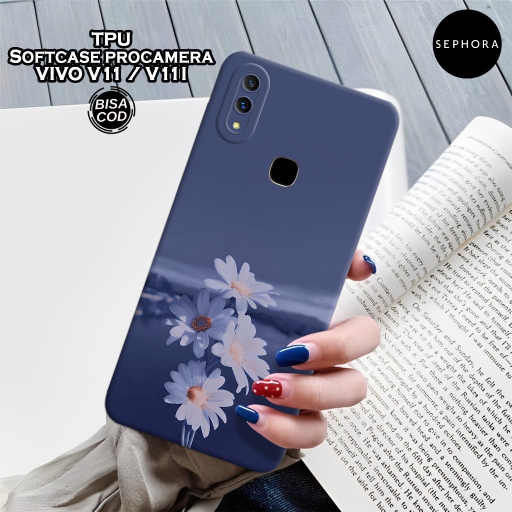 เคส HP ล่าสุด VIVO V11 / V11i - เคสดอกไม้แฟชั่น - เคส VIVO V11 / V11i Softcase - เคสกล้อง Pro - เคส 