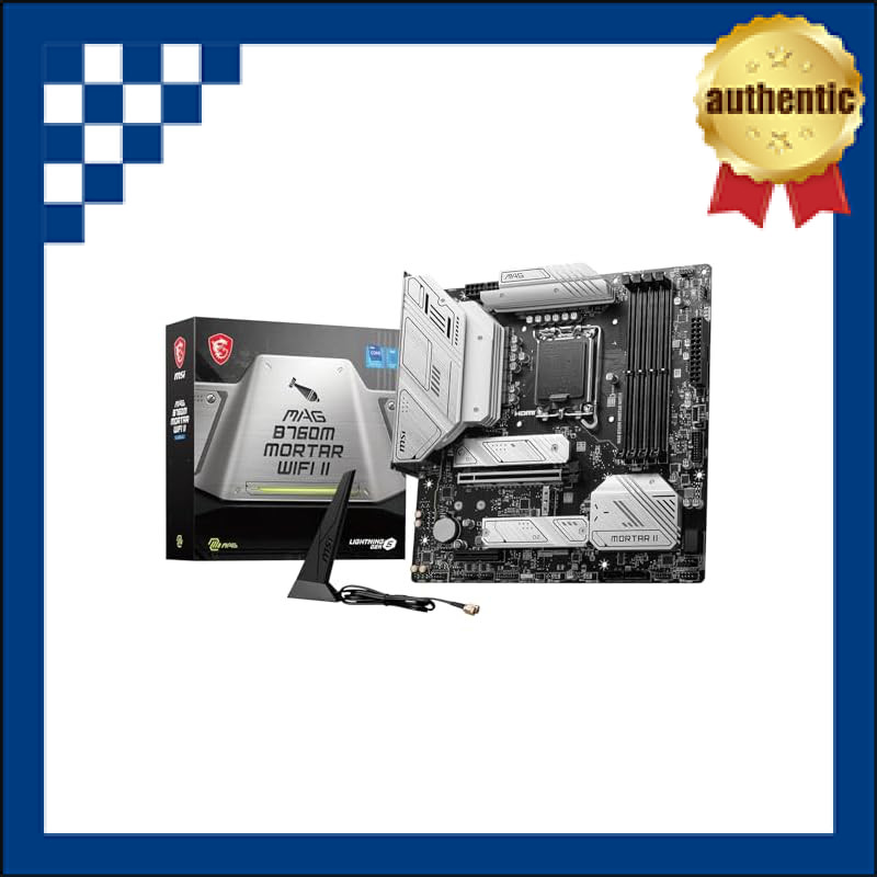 MSI MAG B760M MORTAR WIFI II - Micro-ATX motherboard with LGA1700 socket, compatible with Intel's 14