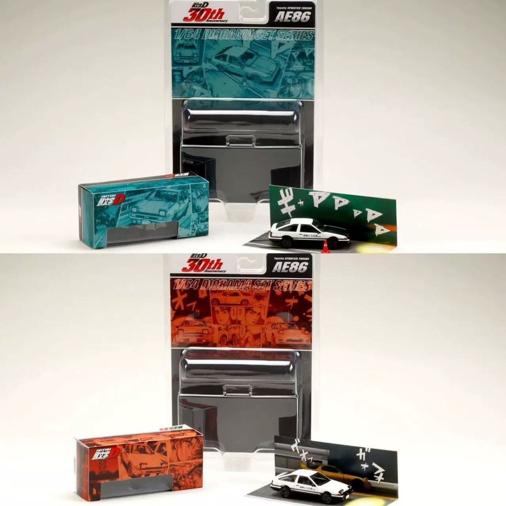 พร้อมสต็อก Hobby Japan 1: 64 Toyota AE86 Initial D 30th Anniversary Hanging Card Alloy Car Model