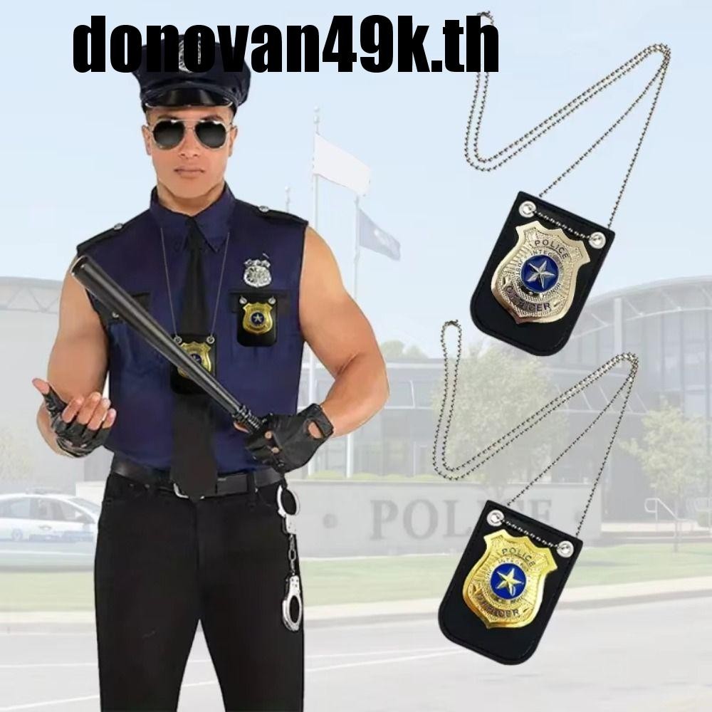 DODONVAN49K คอสเพลย์ป้ายตํารวจ,แต่งตัวตํารวจเจ้าหน้าที่ตํารวจบทบาทเล่นของเล่น,แฟชั่นแกล้งทําเป็นเล่น