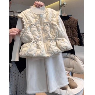 เสื้อกั๊กผ้าฝ้ายสำหรับเด็กหญิง แบบแฟชั่นฤดูใบไม้ร่วงและฤดูหน…