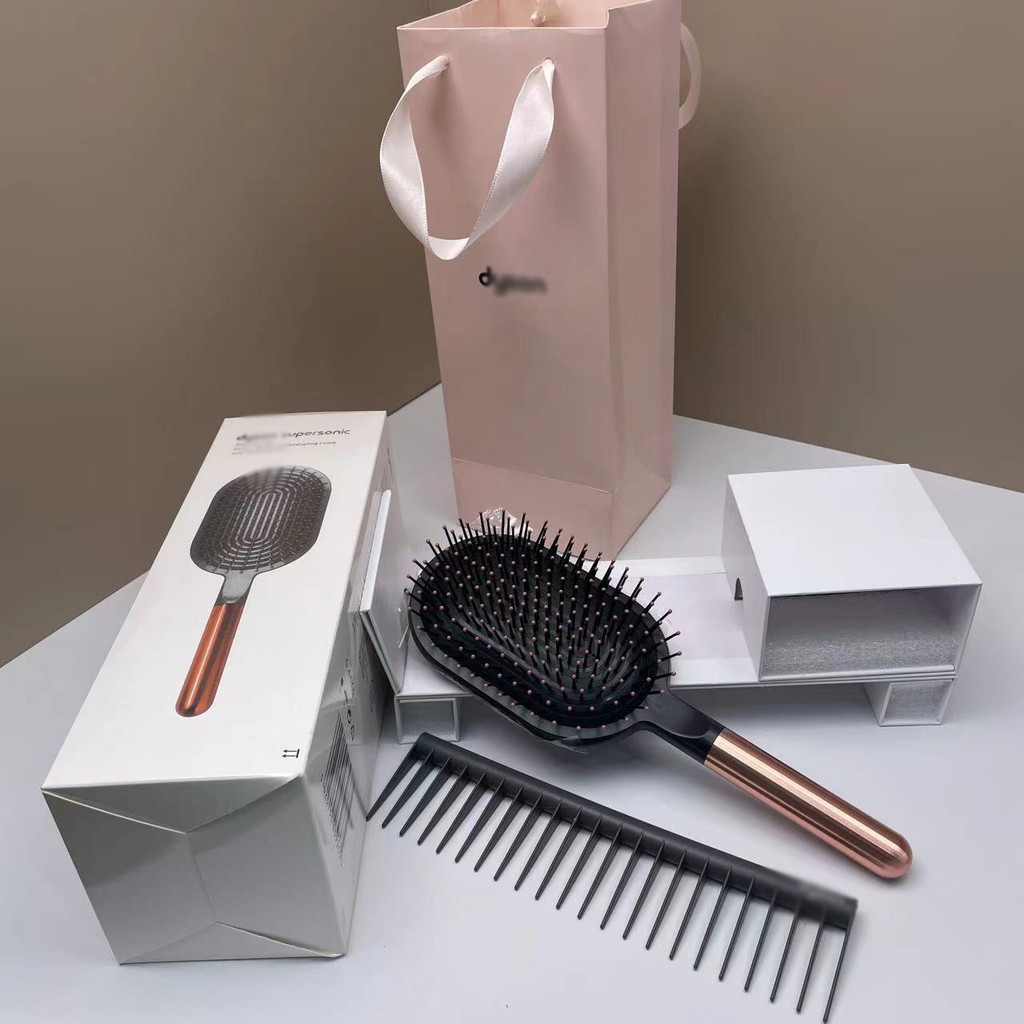 Spot Goods#Dyson Style Cushion Brush Wide Tooth Comb Massage Comb Portable Styling Smooth Comb Women Anti-Static Airbag Comb Set1014hw