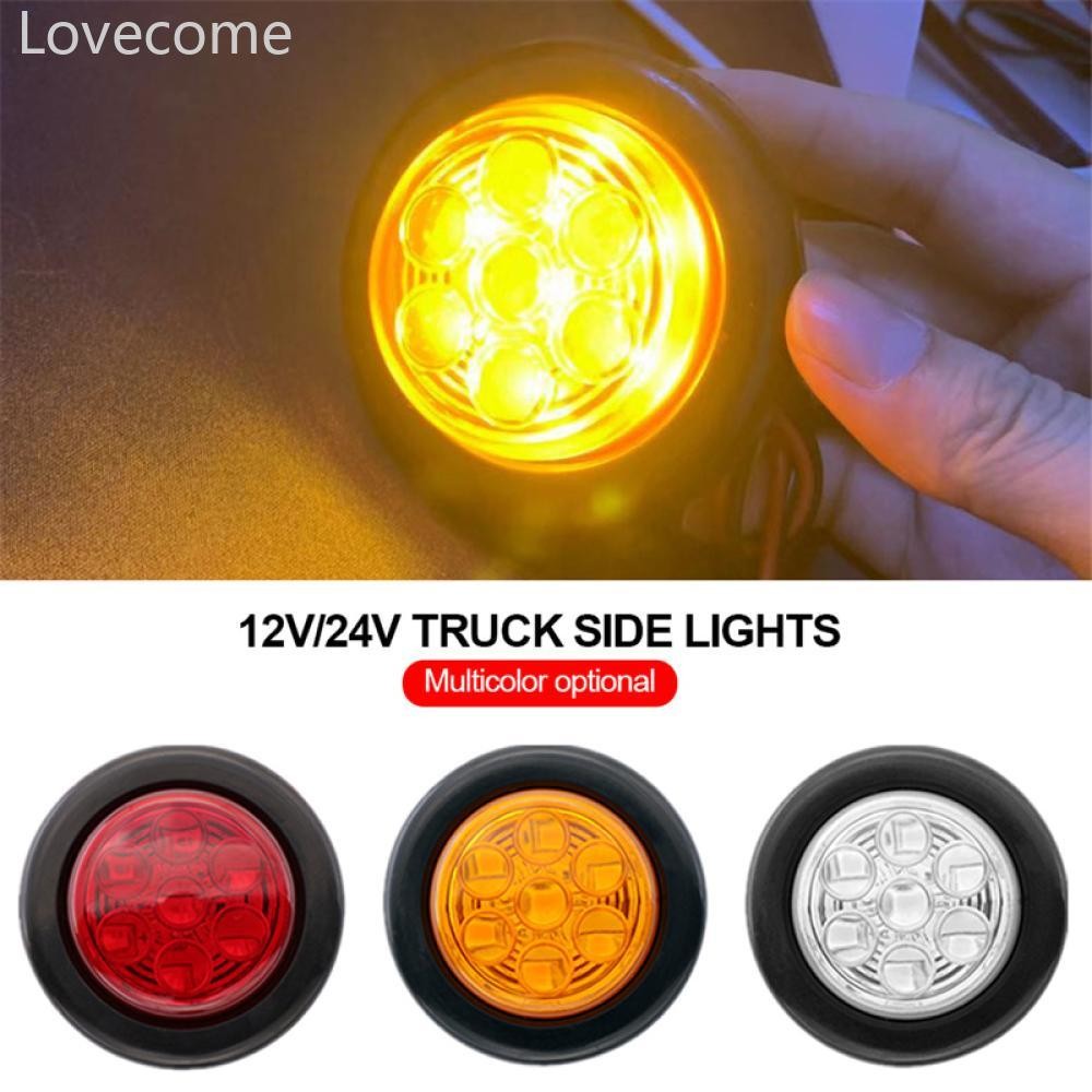 Lovecome 1PC 12V/24V รถบรรทุกด้านข้างไฟ Trailer Clearance ไฟ LED Marker ไฟรอบ Wagon ด้านหลัง C7F1