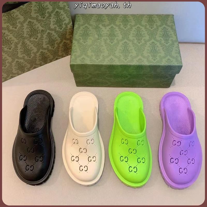 รองเท้าแตะ GC สําหรับผู้หญิงพร้อมพื้นรองเท้าเพิ่มความสูง รองเท้าแตะ GC Molded คุณภาพสูง 4 สี