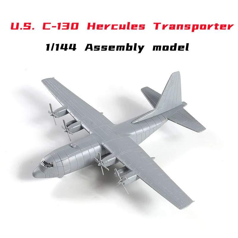 4D 1/144 C-130 Hercules Transporter Assembly Puzzle Model Military Aircraft Toy