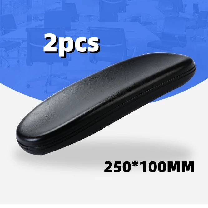 ​​แผ่นรองที่เท้าแขนเก้าอี้สำนักงาน ขนาด 250x100 มม. หนัง PU นิ่ม เปลี่ยนได้ 1 คู่​​