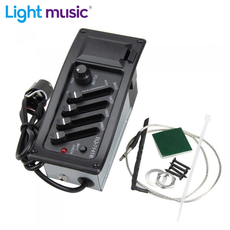 Acoutic Guitar EQ Piezo Pickup / Pre-Amp Unit กีต้าร์โปร่ง EQ-7545R