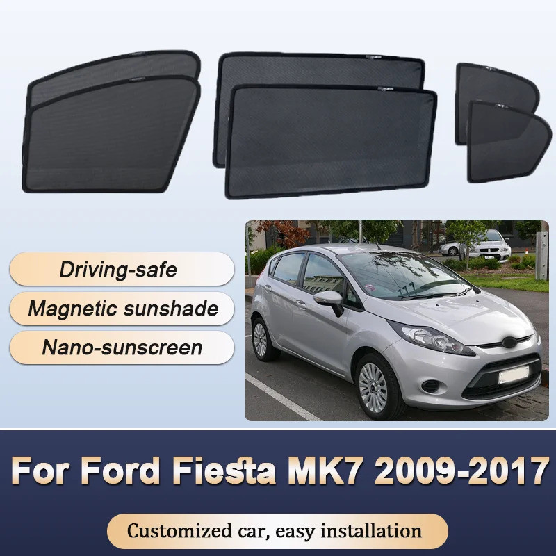 Sun Shade สําหรับ Ford Fiesta MK7 อุปกรณ์เสริม Mk6 Mark VI B299 2009-2017 5 ประตู Hatchback Sunshade